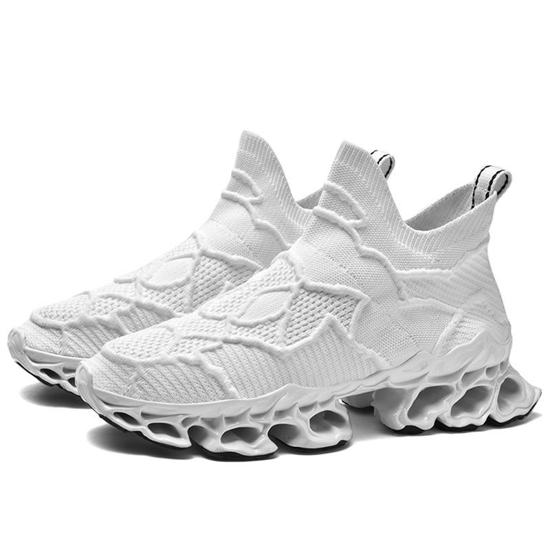ELEWHVTË™ Bones High-Top Sneakers White Mens High Top Sneakers Product Image Side