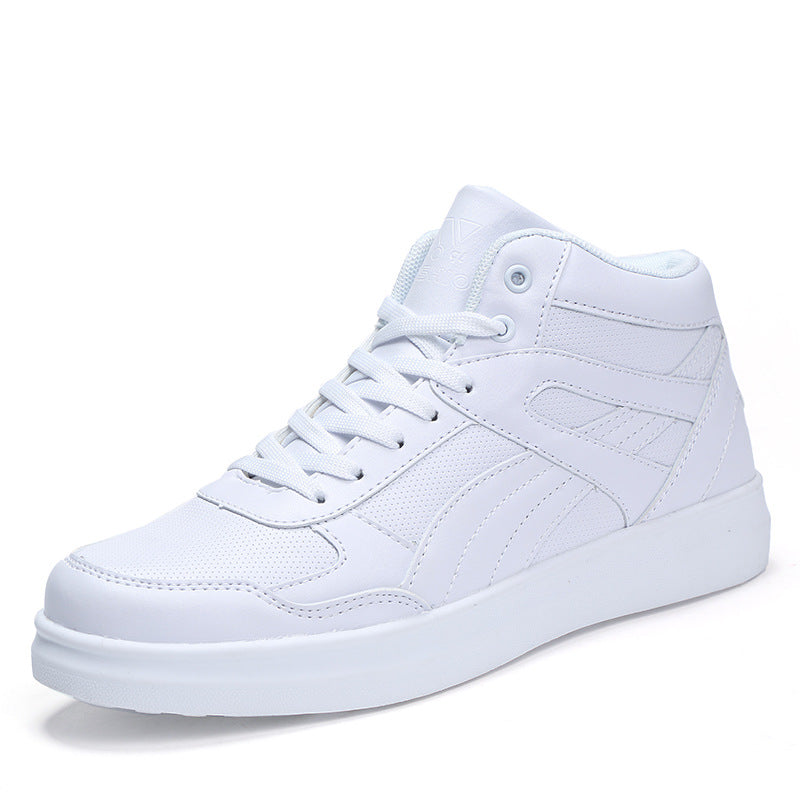 Mens High-Top Sneakers All White Mens Sneakers Product Image