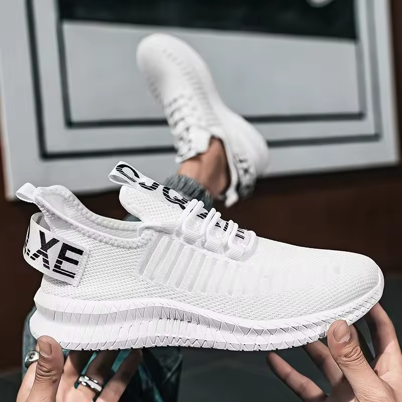 ELEWHVTË™ | Fallz Sneakers White Mens Mesh Sneakers Product Image Side