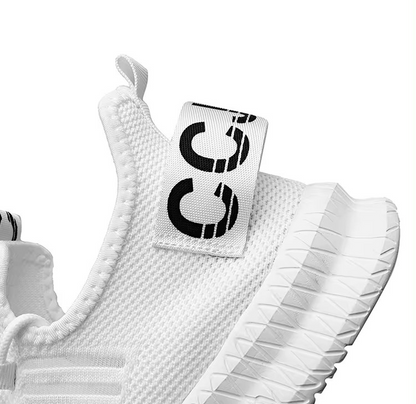 ELEWHVTË™ | Fallz Sneakers White Mens Mesh Sneakers Product Image Heel